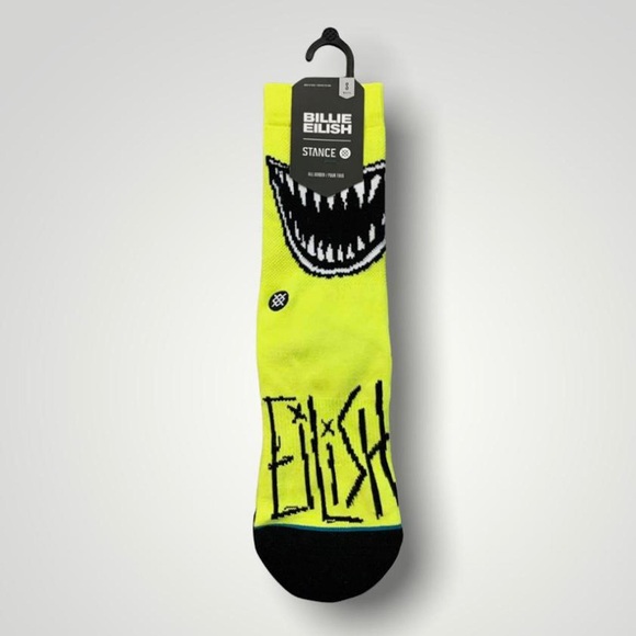 Brand new unopened neon green Billie Eilish socks - Picture 1 of 3